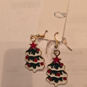 Festive Christmas Tree Earrings